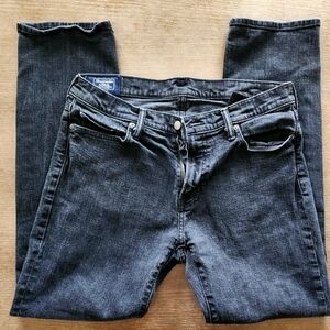 Abercrombie & Fitch Kennan Straight Black Mens Jeans 34 waist x 32 length